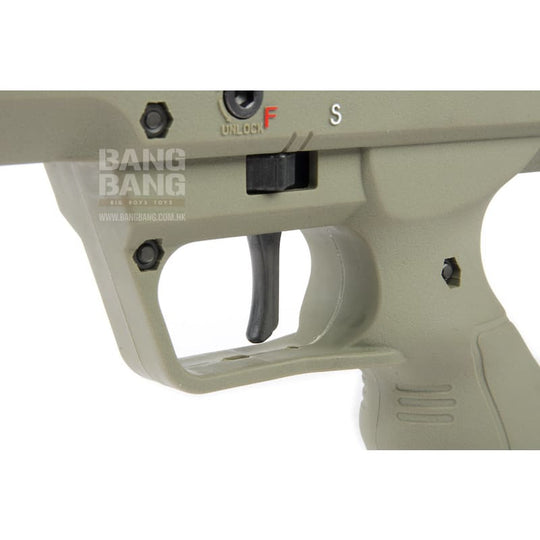 Silverback SRS A2 / M2 Airsoft Sniper Rifle (Covert, 16 inch Barrel) Licensed by Desert Tech - OD (Left Hand