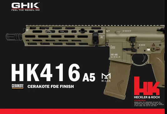 UMAREX HK416A5 GBB AIRSOFT RIFLE (STEEL BOLT VERSION, BY GHK) **Estimate available on 24 Apr., 2026**