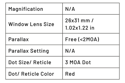 VECTOR OPTICS FRENZY PLUS 1X31X26 SOLAR RED DOT SIGHT