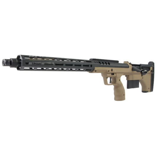 Silverback SRS A2 / M2 Airsoft Sniper Rifle (22 inch Barrel) Licensed by Desert Tech - FDE (Left  Hand