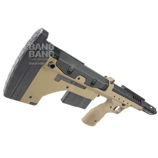 Silverback SRS A2 / M2 Airsoft Sniper Rifle (Covert, 16 inch Barrel) Licensed by Desert Tech -  FDE (Left Hand)